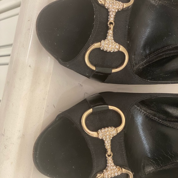 Gucci Black Horsebit Satin pumps in size 38. - Picture 7 of 7